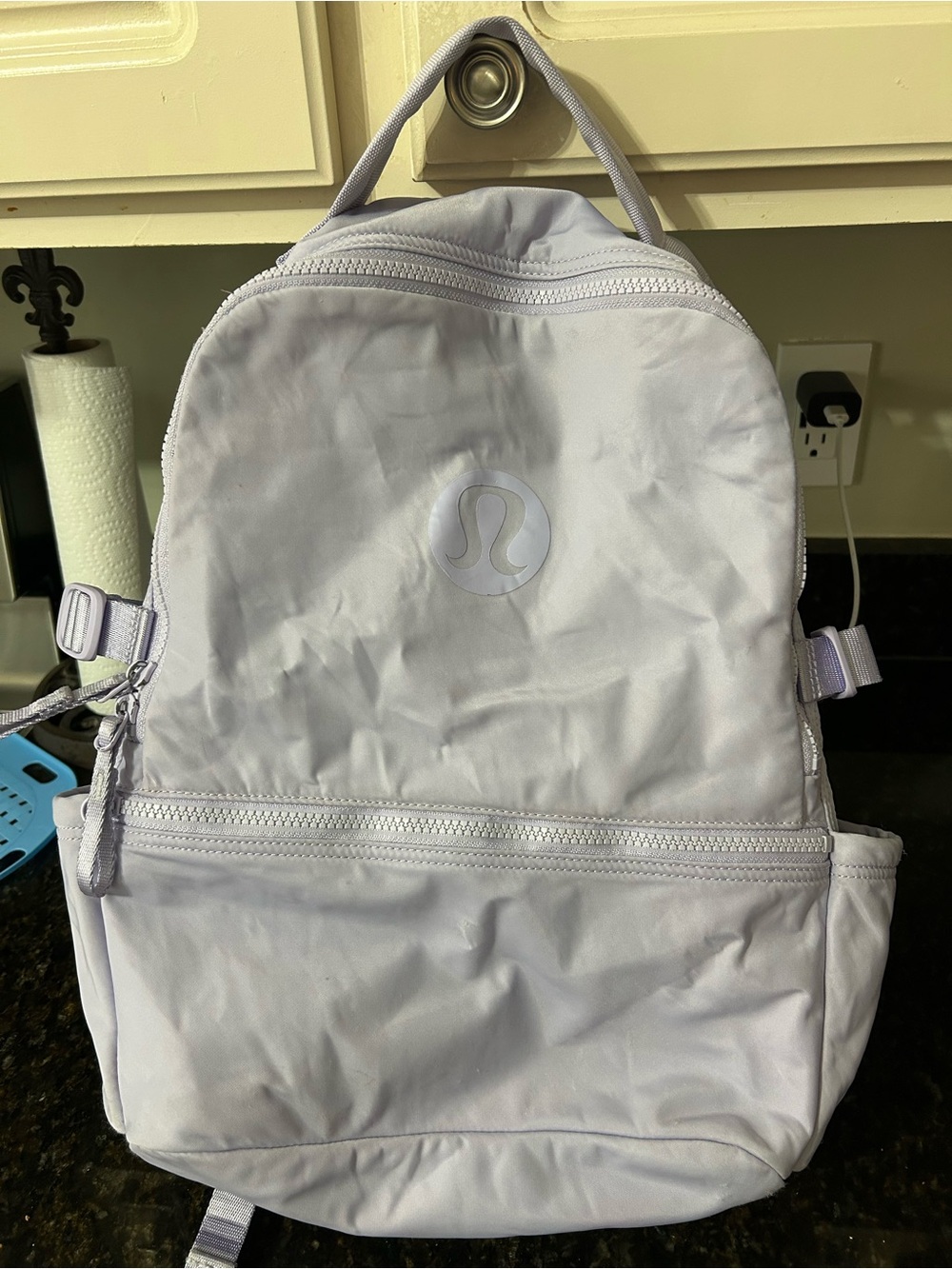 lululemon light lavender interior organizer backpack